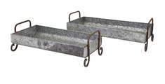 Marley Galvanized Decorative Trays - Set of 2