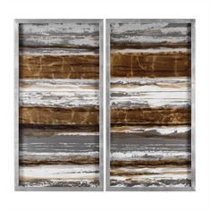 Metallic Layers Modern Art S/2