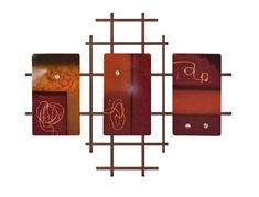 Metro Wall Art w/ 3 Horizontal Metal Panels