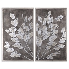 Money Tree Framed Art S/2