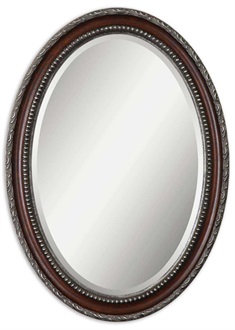 Montrose Oval Silver Mirror