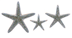 Mosaic Star Fish Wall Decor - Set of 3