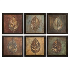 New Leaf Framed Panel Set/6