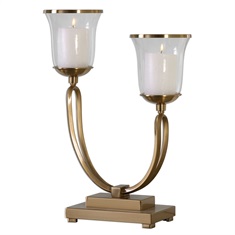 Nunzia Coffee Bronze Candleholder
