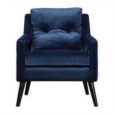 O'Brien Blue Velvet Armchair