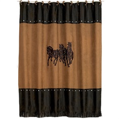 Ocala II Emb. 3 Horse Shower Curtain