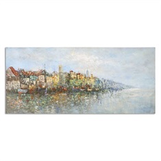 Overlooking The Sea Hand Painted Art