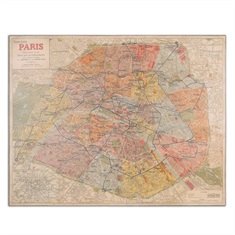 Paris Nouveau Plan Giclee Artwork