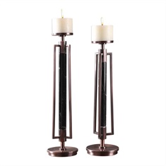 Parnel Marble Candleholders S/2
