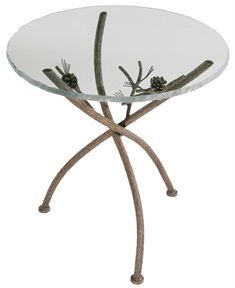 Pine Iron Tripod Table