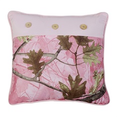 Pink Camo Square Pillow