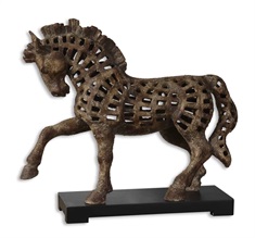 Prancing Horse Antique Sculpture