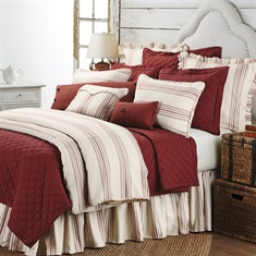 Prescott Red Duvet Set