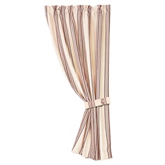 Prescott Red Red Striped Curtain
