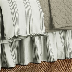 Prescott Taupe Taupe Striped Bedskirt
