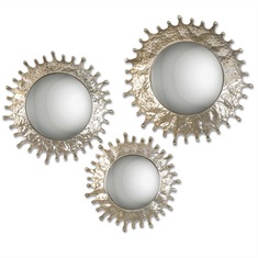 Rain Splash Round Mirrors, S/3