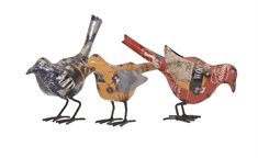 Reclaimed Metal Birds - Ast 3