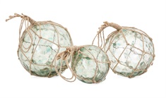 Recycled Glass Floats - Set of 3