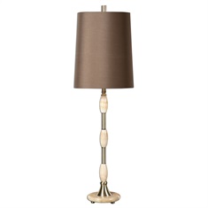 Richland Ivory Marble & Brass Lamp