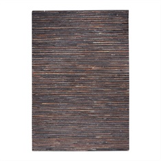 Riviera Dark Brown Striped Rug Swatch