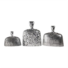 Roberto Bright Silver Finial Set S/3