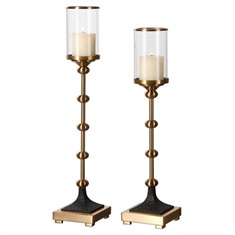 Santona Brass Candleholders, S/2