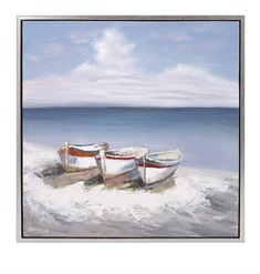 Seaside Oil on Canvas with Frame
