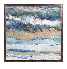 Seaside Waves Framed Canvas