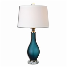Shavano Blue Glass Table Lamp