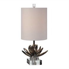 Silver Lotus Accent Lamp