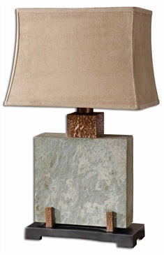 Slate Square Table Lamp