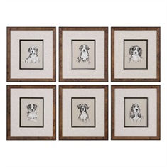 Small Breed Sketch Prints S/6