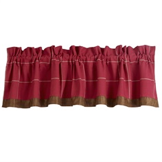 South Haven Red Window Valance