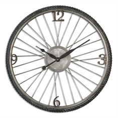 Spokes Aged Wall Clock