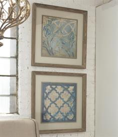 Uttermost Stained Glass Indigo Art Set/2