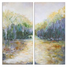 Summer View Landscape Art, S/2