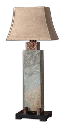 Tall Slate Table Lamp