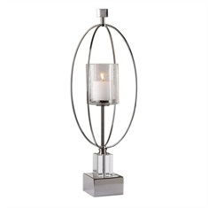 Tamra Polished Silver Candleholders