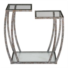 Teeranie Burnished Silver Accent Table