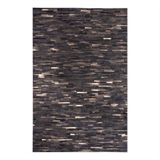 Tiago Dark Brown Striped Rug Swatch