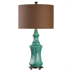 Timavo Teal Ceramic Lamp