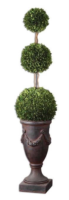 Triple Topiary Preserved Boxwood