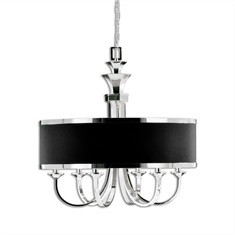 Tuxedo 6 Light Black Shade Chandelier
