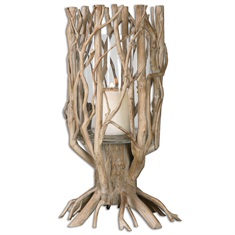 Ugo Natural Wood Candleholder