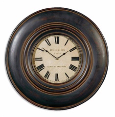 Uttermost Adonis 24" Wooden Wall Clock
