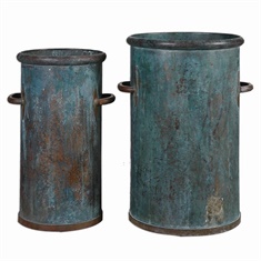 Uttermost Barnum Tarnished Copper Cans, S/2
