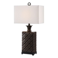 Uttermost Bertoia Black Patterned Lamp