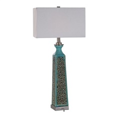 Uttermost Camille Turquoise Table Lamp
