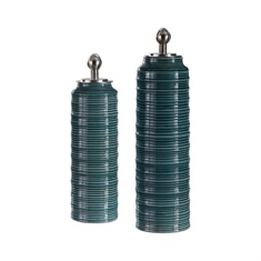 Uttermost Delane Dark Teal Canisters S/2