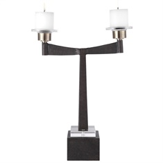 Uttermost Elizer Aged Black Candleholder